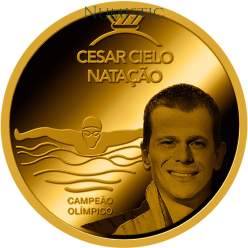 Medalha Grandes Ídolos do Esporte - Cesar Cielo — reverse