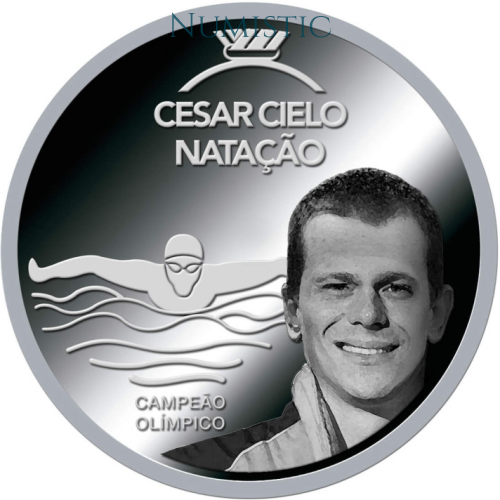 Medalha Grandes Ídolos do Esporte - Cesar Cielo — reverse
