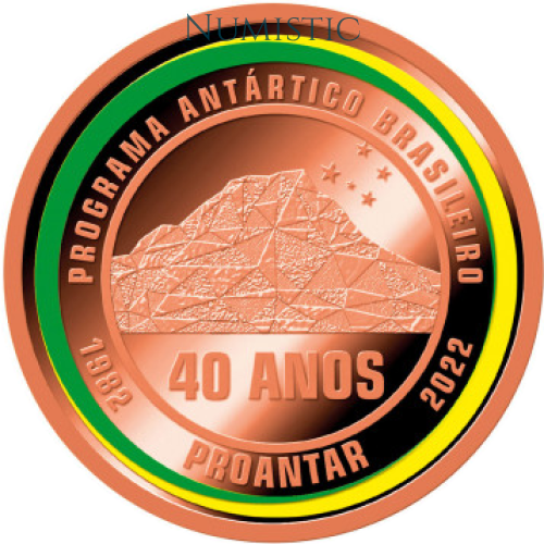 Medalha 40 anos da criação do Programa Antártico Brasileiro — obverse