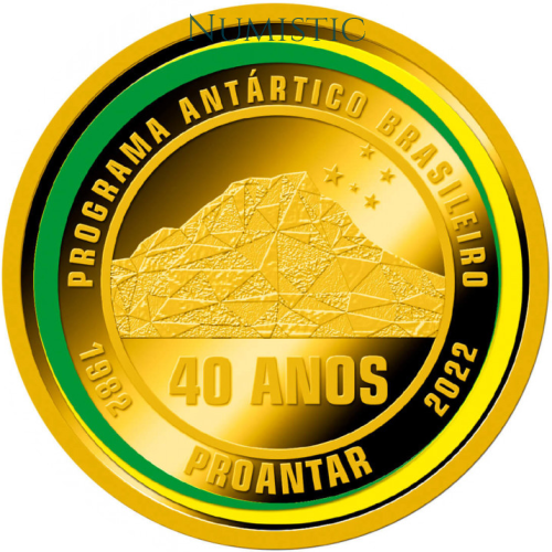 Medalha 40 anos da criação do Programa Antártico Brasileiro — obverse