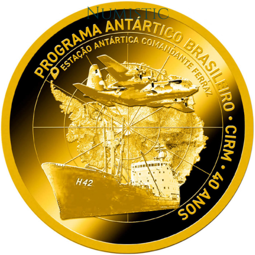 Medalha 40 anos da criação do Programa Antártico Brasileiro — reverse