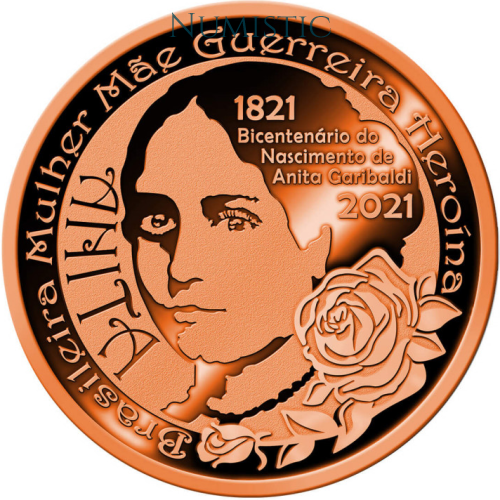 Medalha 200 Anos do Nascimento de Anita Garibaldi — obverse