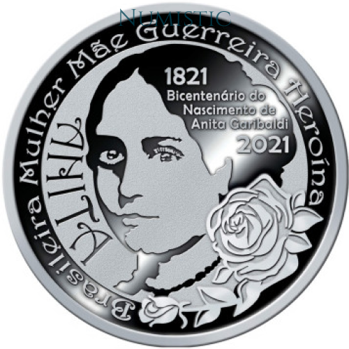 Medalha 200 Anos do Nascimento de Anita Garibaldi — obverse