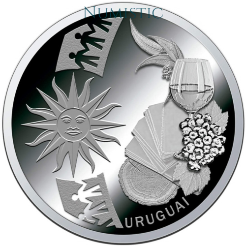 Medalha 30 Anos do Tratado de Assunção Países Fundadores - Uruguai — reverse