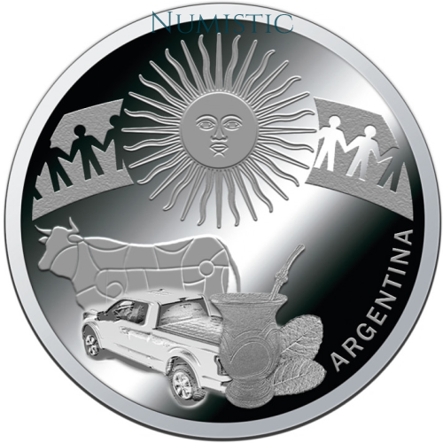 Medalha 30 Anos do Tratado de Assunção Países Fundadores - Argentina — reverse
