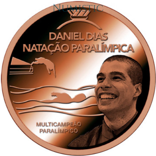 Medalha Grandes Ídolos do Esporte - Daniel Dias — reverse
