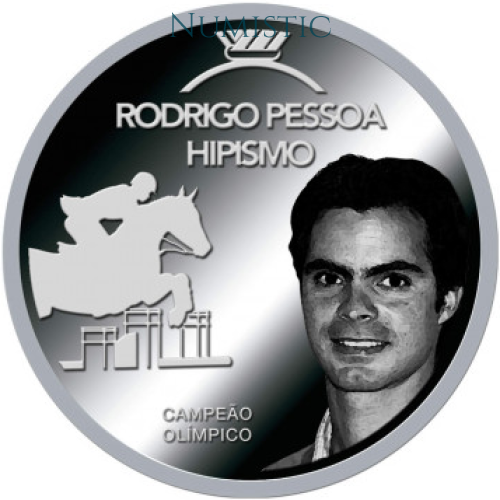 Medalhas Grandes Ídolos do Esporte - Rodrigo Pessoa — reverse
