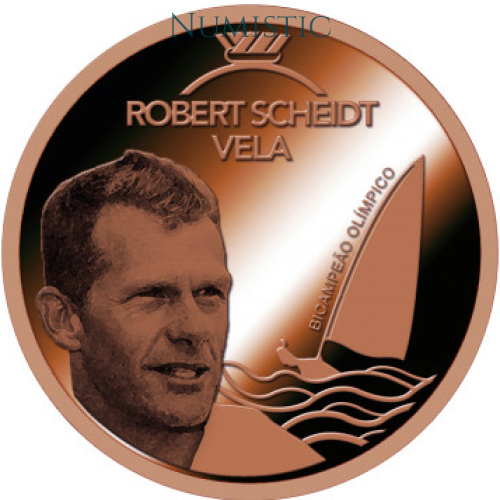 Medalhas Grandes Ídolos do Esporte - Robert Scheidt — reverse