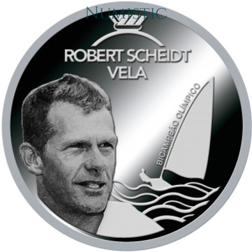 Medalhas Grandes Ídolos do Esporte - Robert Scheidt — reverse