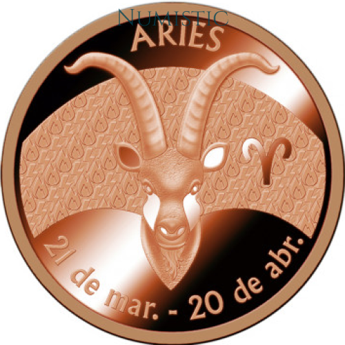 Medalha Signos do Zodíaco - Aries — reverse