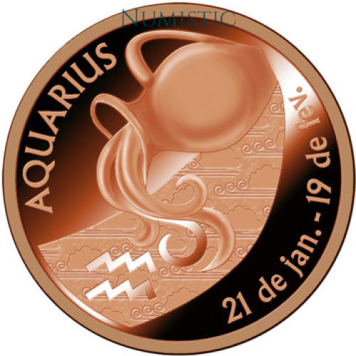 Medalha Signos do Zodíaco - Aquário — reverse
