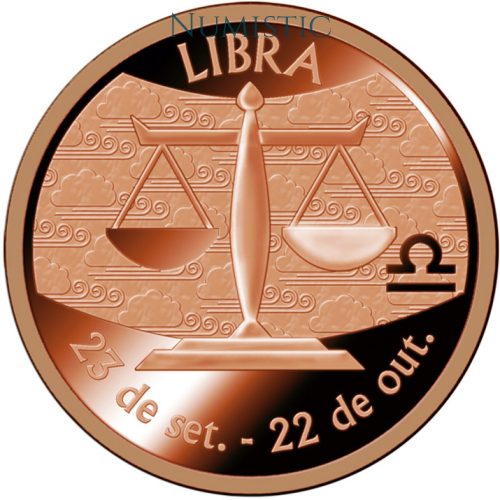 Medalha Signos do Zodíaco - Libra — reverse