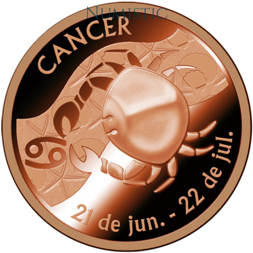 Medalha Signos do Zodíaco - Câncer — reverse