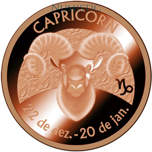 Medalha Signos do Zodíaco - Capricórnio — reverse