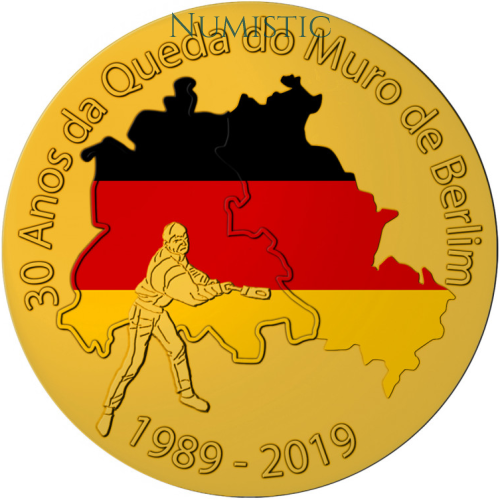 Medalha 30 Anos da Queda do Muro de Berlim — obverse
