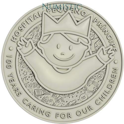 Medalha 100 anos do Hospital Pequeno Príncipe — reverse