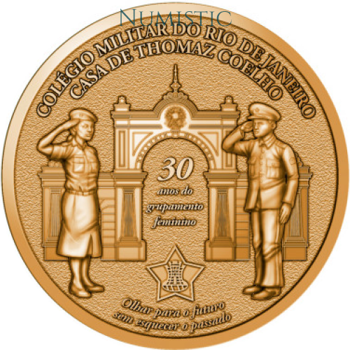 Medalha 130 Anos do Colégio Militar — reverse