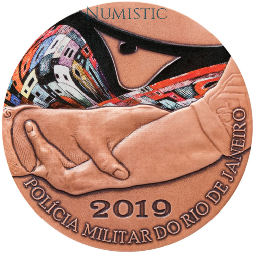Medalha 210 Anos da Polícia Militar do Estado do Rio de Janeiro — reverse