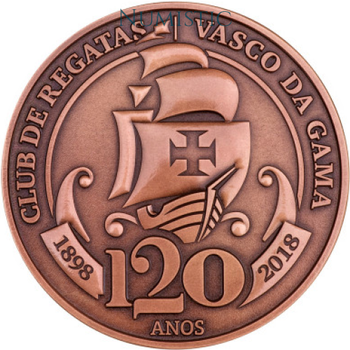 Medalha 120 Anos Club de Regatas Vasco da Gama — obverse