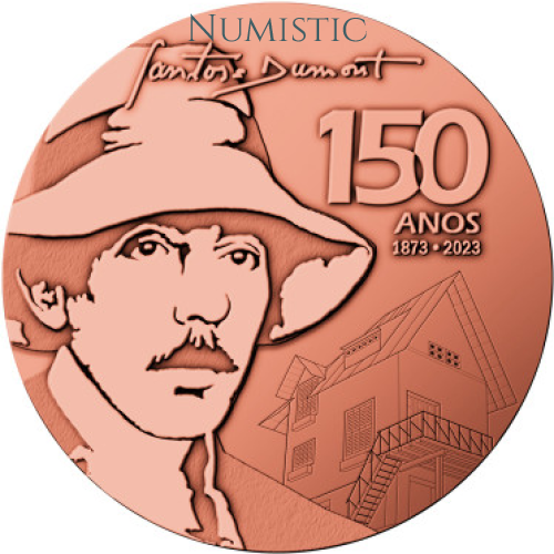 Medalha Sesquicentenário de Santos Dumont — obverse