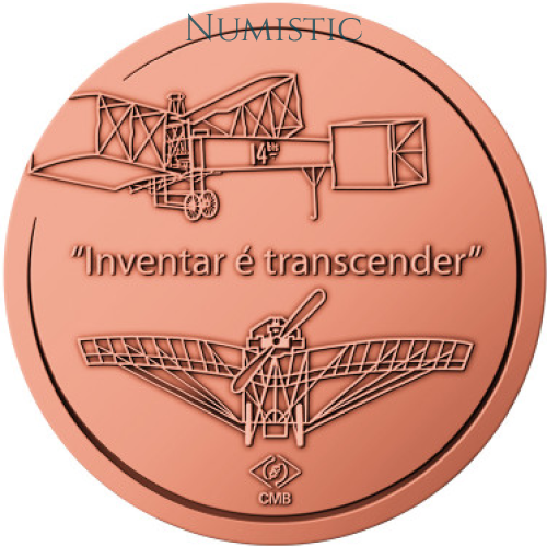 Medalha Sesquicentenário de Santos Dumont — reverse