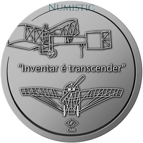 Medalha Sesquicentenário de Santos Dumont — reverse