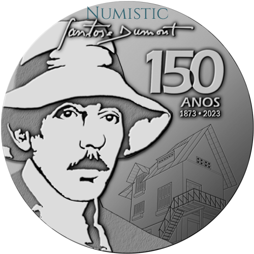 Medalha Sesquicentenário de Santos Dumont — obverse