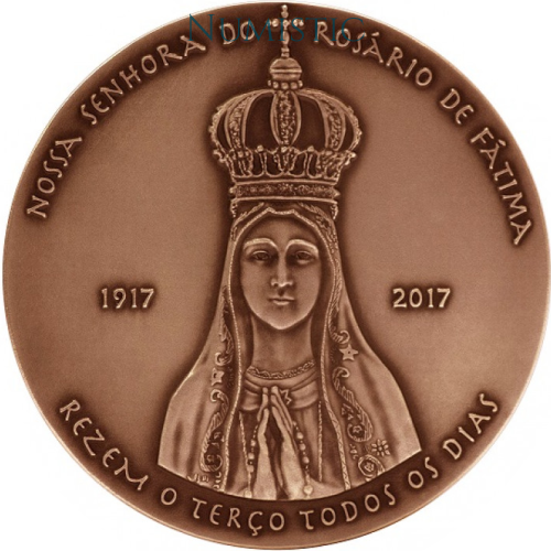 Medalha Centenário das Aparições de Nossa Senhora de Fátima — obverse