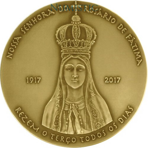 Medalha Centenário das Aparições de Nossa Senhora de Fátima — obverse
