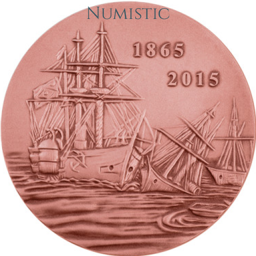Medalha Sesquicentenário da Batalha Naval do Riachuelo — reverse