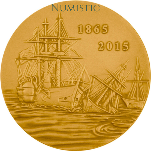 Medalha Sesquicentenário da Batalha Naval do Riachuelo — reverse