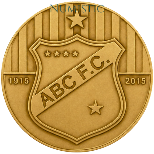 Medalha Centenário do ABC Futebol Clube — Anverso — Bronze Dourado