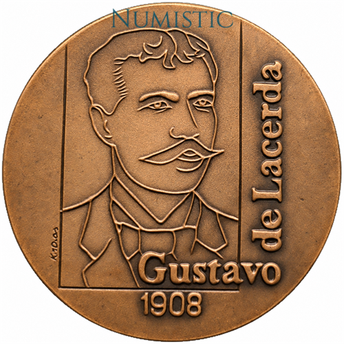 Medalha 80 Anos da Associação Brasileira de Imprensa — Reverso — Bronze