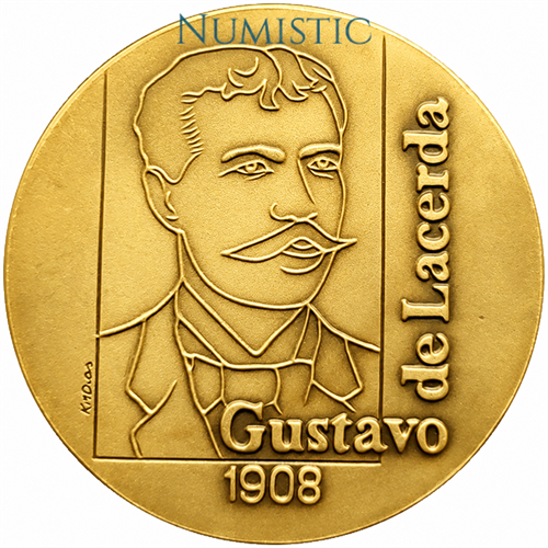 Medalha 80 Anos da Associação Brasileira de Imprensa — Reverso — Ouro .900