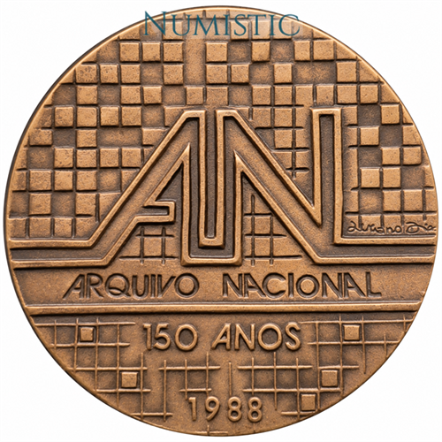 Medalha 150 Anos do Arquivo Nacional — Anverso — Bronze