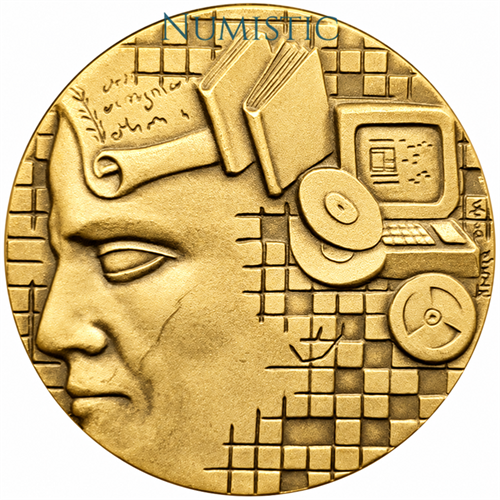 Medalha 150 Anos do Arquivo Nacional — Reverso — Ouro .900