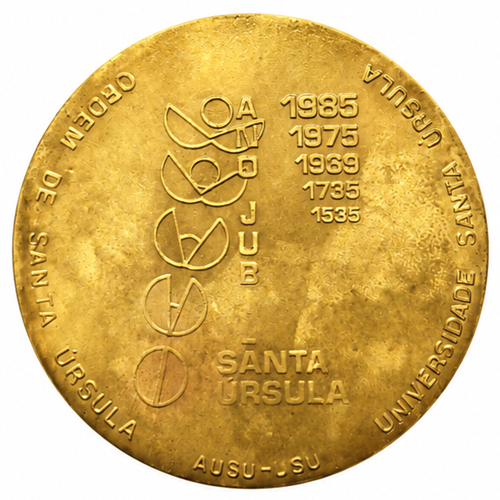 Medalha Ano Jubilar da Ordem de Santa Úrsula — Anverso — Ouro .900