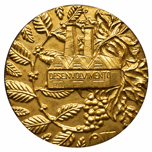 Medalha Imigração Italiana — Reverso — Ouro .900