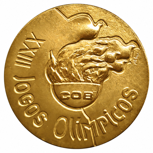Medalha Jogos da XXIII Olimpíada — Reverso — Prata .900