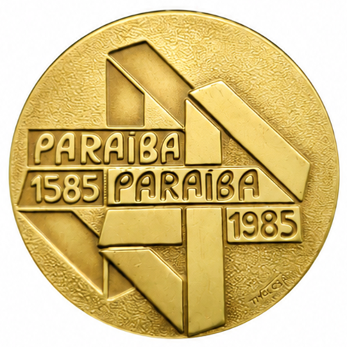 Medalha Quarto Centenário do Estado da Paraíba — Anverso — Ouro .900