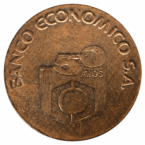 Medalha Sesquicentenário de Fundação do Banco Econômico — Anverso — Bronze