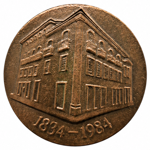 Medalha Sesquicentenário de Fundação do Banco Econômico — Reverso — Bronze