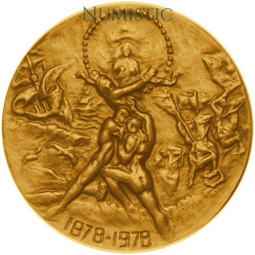 Medalha 100º Aniversário do Artista Plástico Helios Seelinger — Reverso — Ouro .900