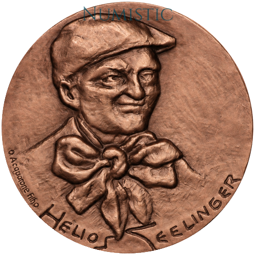 Medalha 100º Aniversário do Artista Plástico Helios Seelinger — Anverso — Bronze