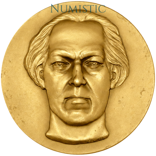 Medalha Villa Lobos — Anverso — Ouro .900