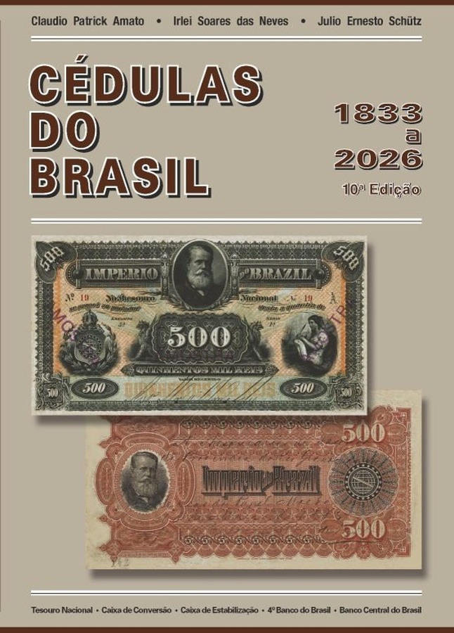 Capa de Livro das Cédulas do Brasil – 10a.edição – Amato/Irlei/Schütz – 2026 (Lançamento em 26 de março)