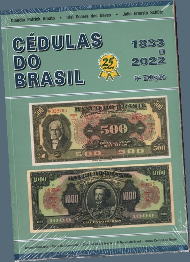 Capa de Livro das Cédulas do Brasil – 9a.edição – Amato/Irlei/Schütz – 2022