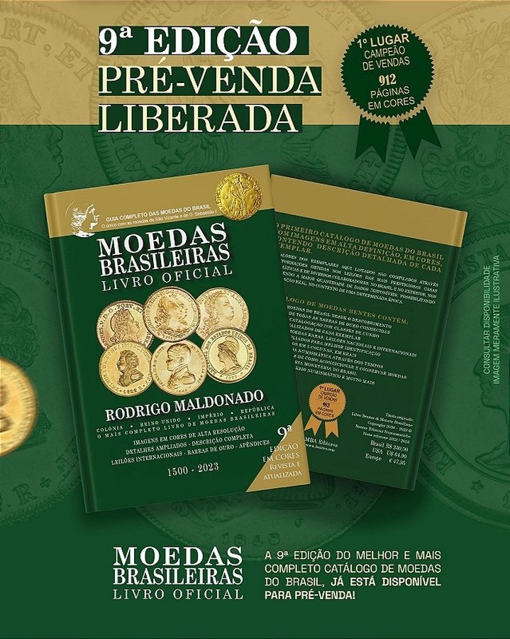 Capa de Bentes – Moedas Brasileiras Livro Oficial – 9ª edição