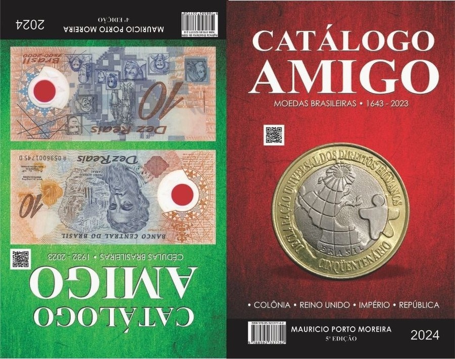 Capa de Catálogo Amigo 2024 – Moedas e Cédulas Brasileiras